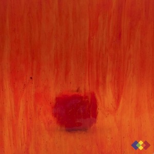 Selenium Rouge Cathédrale Antik 9-5 rouge-orange 80x80cm