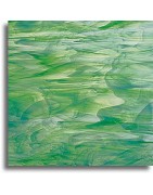 verre Spectrum vert pour le vitrail